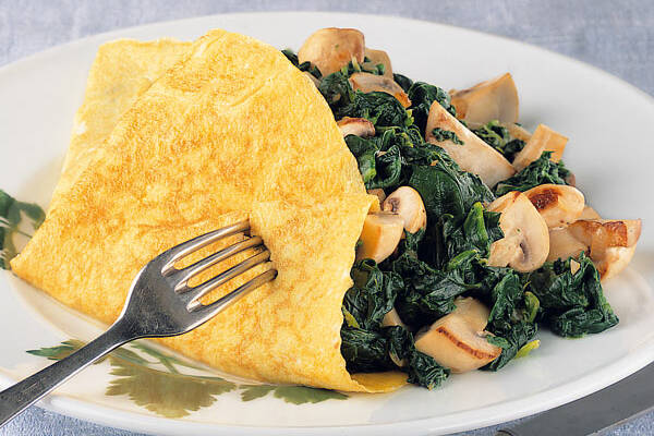 Pilz-Spinat-Omelette Rezept | Küchengötter