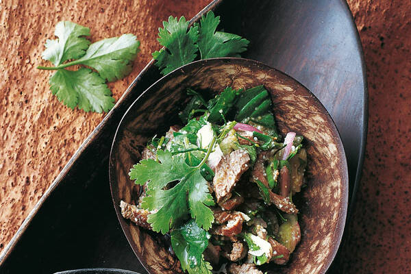 Rindfleischsalat mit geröstetem Reis Rezept | Küchengötter Rindfleischsalat mit geröstetem Reis Rezept | Küchengötter