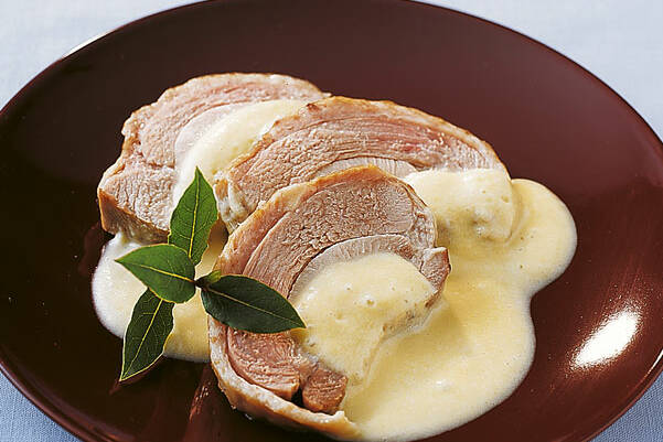 Pochierte Putenkeule