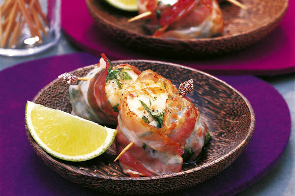 Jakobsmuscheln im Speckmantel Rezept | Küchengötter Jakobsmuscheln im Speckmantel Rezept | Küchengötter