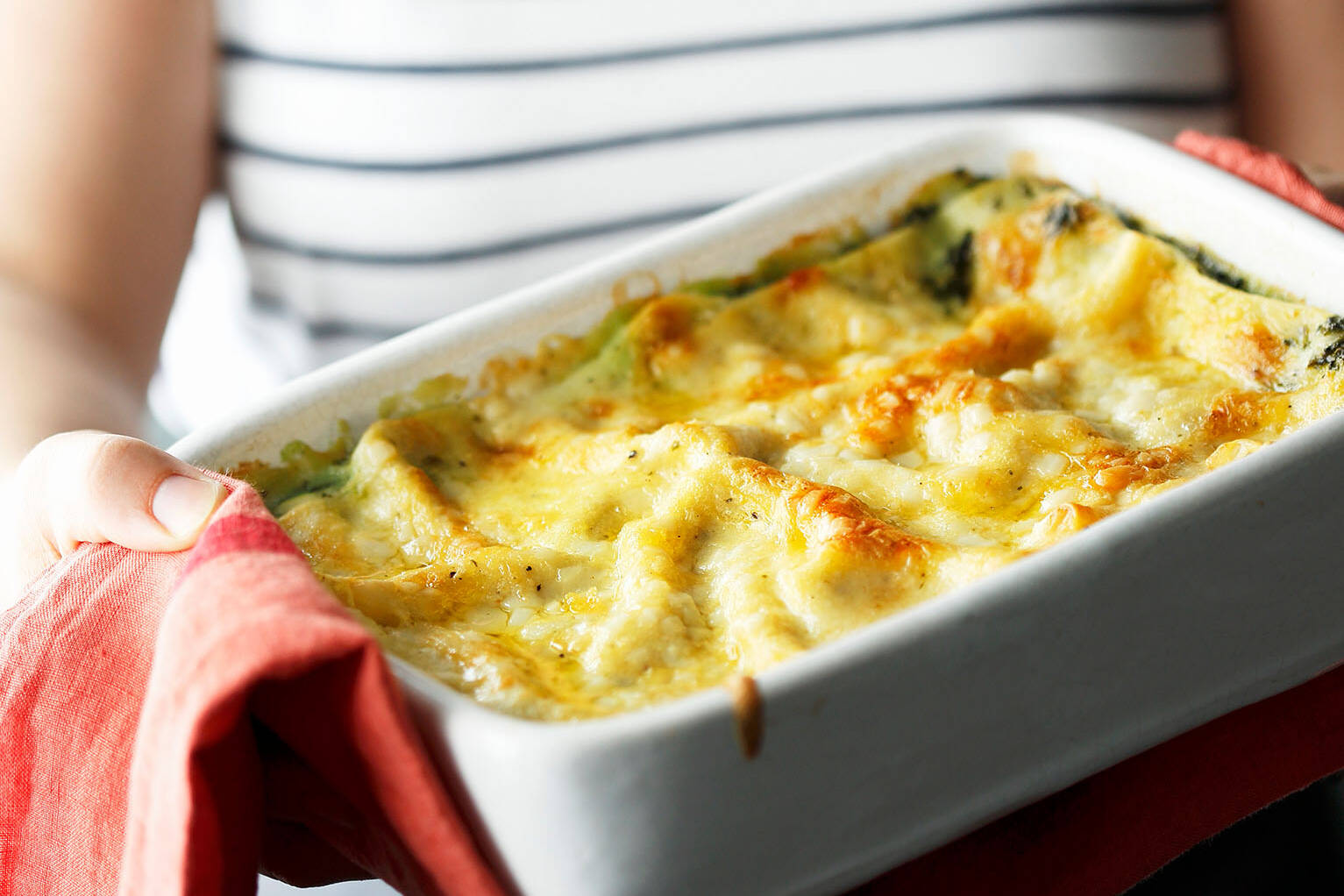 Vegetarische Spinat-Lasagne mit Ziegenkäse Rezept | Küchengötter