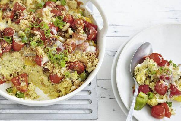 Hirseauflauf mit bunter Paprika Rezept | Küchengötter Hirseauflauf mit bunter Paprika Rezept | Küchengötter