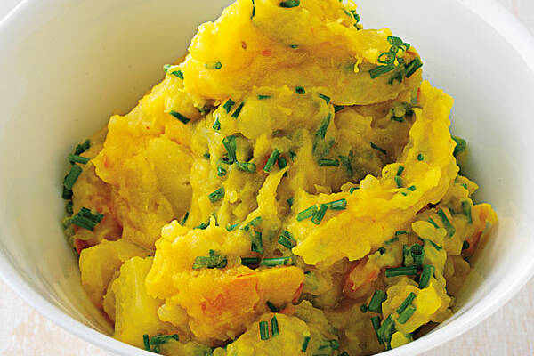 Hokkaidokürbis-Kartoffel-Püree Rezept | Küchengötter Hokkaidokürbis-Kartoffel-Püree Rezept | Küchengötter