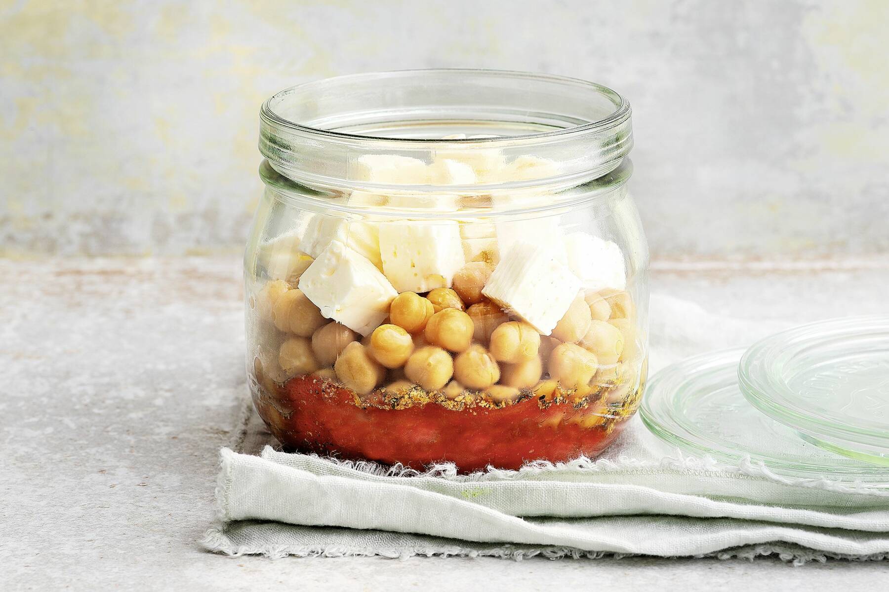 KichererbsenFetaSuppe im Glas Rezept Küchengötter