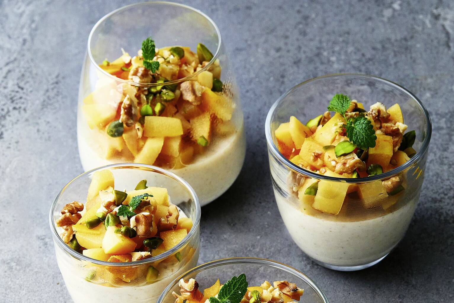 Hafercreme mit karamellisierten Quitten Rezept | Küchengötter