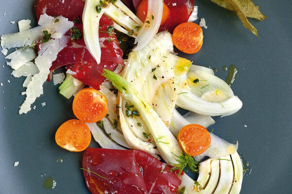 Fenchel-Physalis-Salat Rezept | Küchengötter Fenchel-Physalis-Salat Rezept | Küchengötter