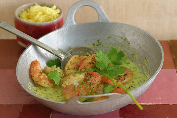 Garnelen in Koriander-Kokos-Sauce Rezept | Küchengötter Garnelen in Koriander-Kokos-Sauce Rezept | Küchengötter