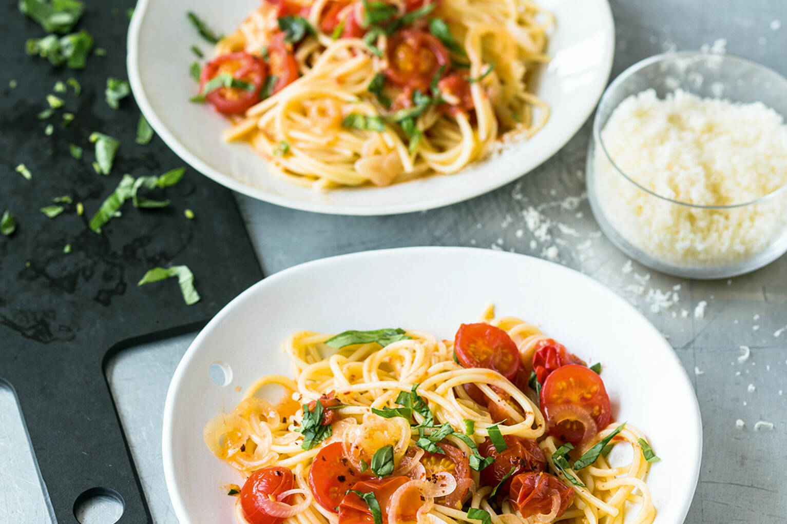Spaghetti mit Tomaten – One Pot Pasta | Küchengötter