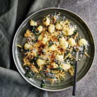 Kartoffelgnocchi mit Kürbis und Spinat