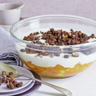 Aprikosen-Dickmilch-Trifle mit Pumpernickel-Crunch