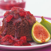 Schokoflans mit Feigensauce