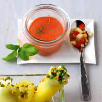 Tomaten-Melonen-Gazpacho