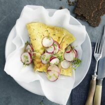 Omelett mit Radieschen Omelett mit Radieschen