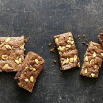 Fudge-Brownies frisch aus dem Ofen