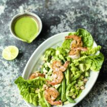 Bohnensalat mit Garnelen Bohnensalat mit Garnelen