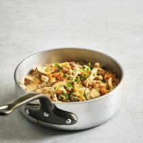 Geschnetzeltes mit Kürbis und Pilzen Geschnetzeltes mit Kürbis und Pilzen