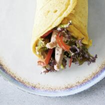 Linsenwraps mit Hähnchen Linsenwraps mit Hähnchen