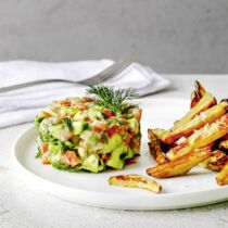 Veggie-Tatar mit Backkartoffeln