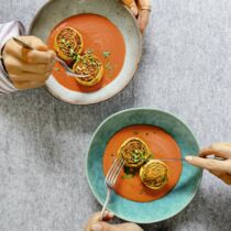 Hackschnecken mit Tomatencreme