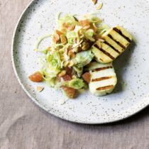 Gekneteter Fenchel mit Grapefruit und Halloumi Gekneteter Fenchel mit Grapefruit und Halloumi