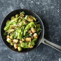 Zucchini-Pimientos-Pfanne
