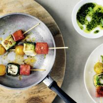 Gebratene Fetaspieße Gebratene Fetaspieße