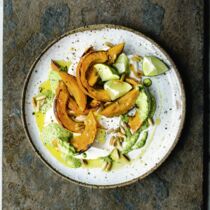 Ofenkürbis mit Koriandersauce Ofenkürbis mit Koriandersauce