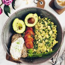 Tofuscramble mit Spinat Tofuscramble mit Spinat