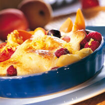 Gratinierter Obstsalat