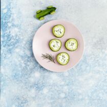 Gef&uuml;llte Gurken  mit Frischk&auml;se