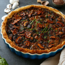 Vegane Spinat-Champignon-Quiche