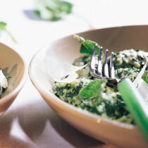 Ricottanockerl mit Spinat alias Priesterwürger