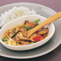 Geschnetzeltes mit Vanille-Curry-Sauce