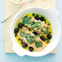 Ofenfisch mit Basilikumbutter Ofenfisch mit Basilikumbutter