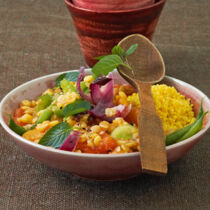 Gemüsetajine mit Hirse