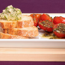 Auberginenkaviar mit Ofentomaten