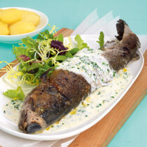 Forellen in Weißweinsauce