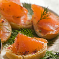 Canapés mit Graved Lachs