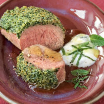 Lamm mit Zitronen-Kräuter-Kruste