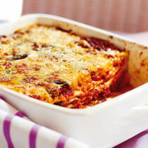 Lasagne mit Pilzen und Hackfleisch