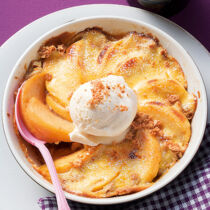 Pfirsichgratin mit Amarettini