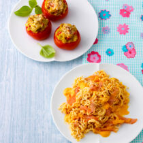 Nudeln mit Möhrenmus