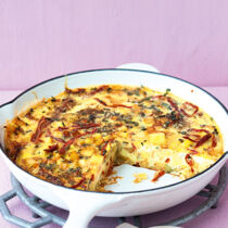 Kartoffel-Tortilla mit Paprikasalsa