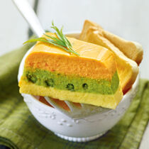 Dreifarbige Gemüseterrine Dreifarbige Gemüseterrine