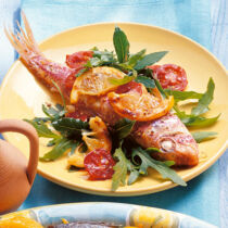 Rotbarben aus dem Ofen