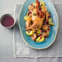 Wachteln mit Maronenfüllung