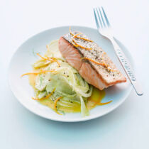 Lachs mit Fenchel und Orangenbutter