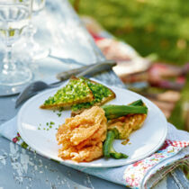 Panierte Zucchiniblüten