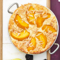 Grießauflauf mit Pfirsichen