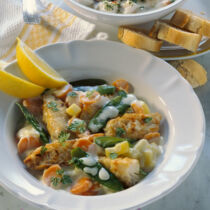 Fischpfanne mit Gemüse Fischpfanne mit Gemüse